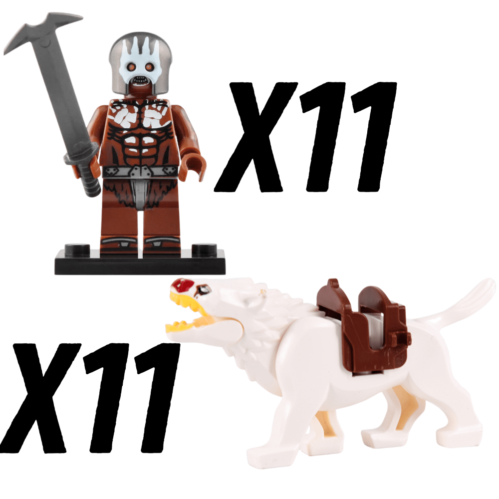 Lord the Rings Uruk-Hai Warg Rider Block Figures Set 22pcs