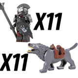 Lord the Rings Uruk-Hai Warg Rider Block Figures Set 22pcs