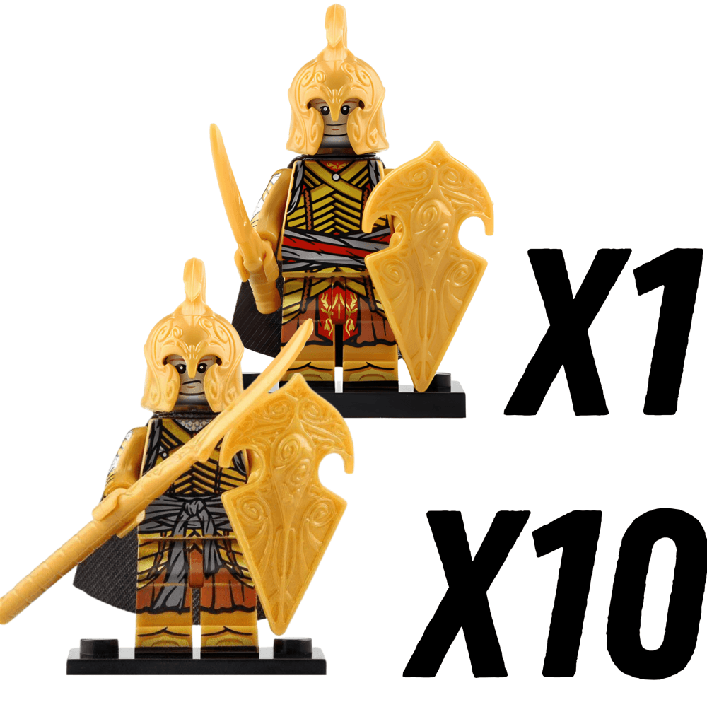 Lord the Rings High Elves Spears Block Figures Set 21pcs