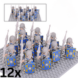 Roman Legionaries Blue Cohort Block Figures Set