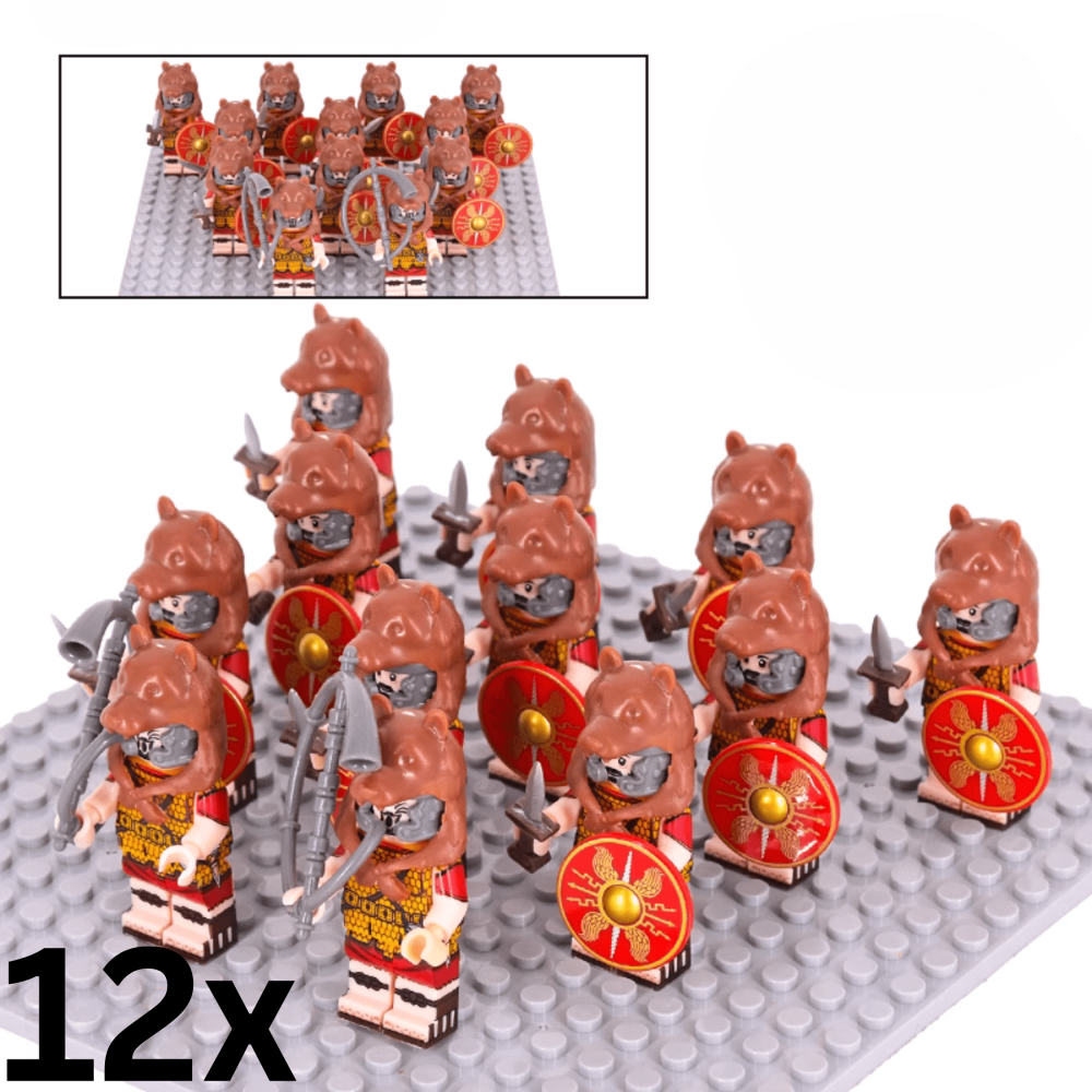 Roman Wolf Skin Signifier Auxiliaries Block Figures Set of 12pcs