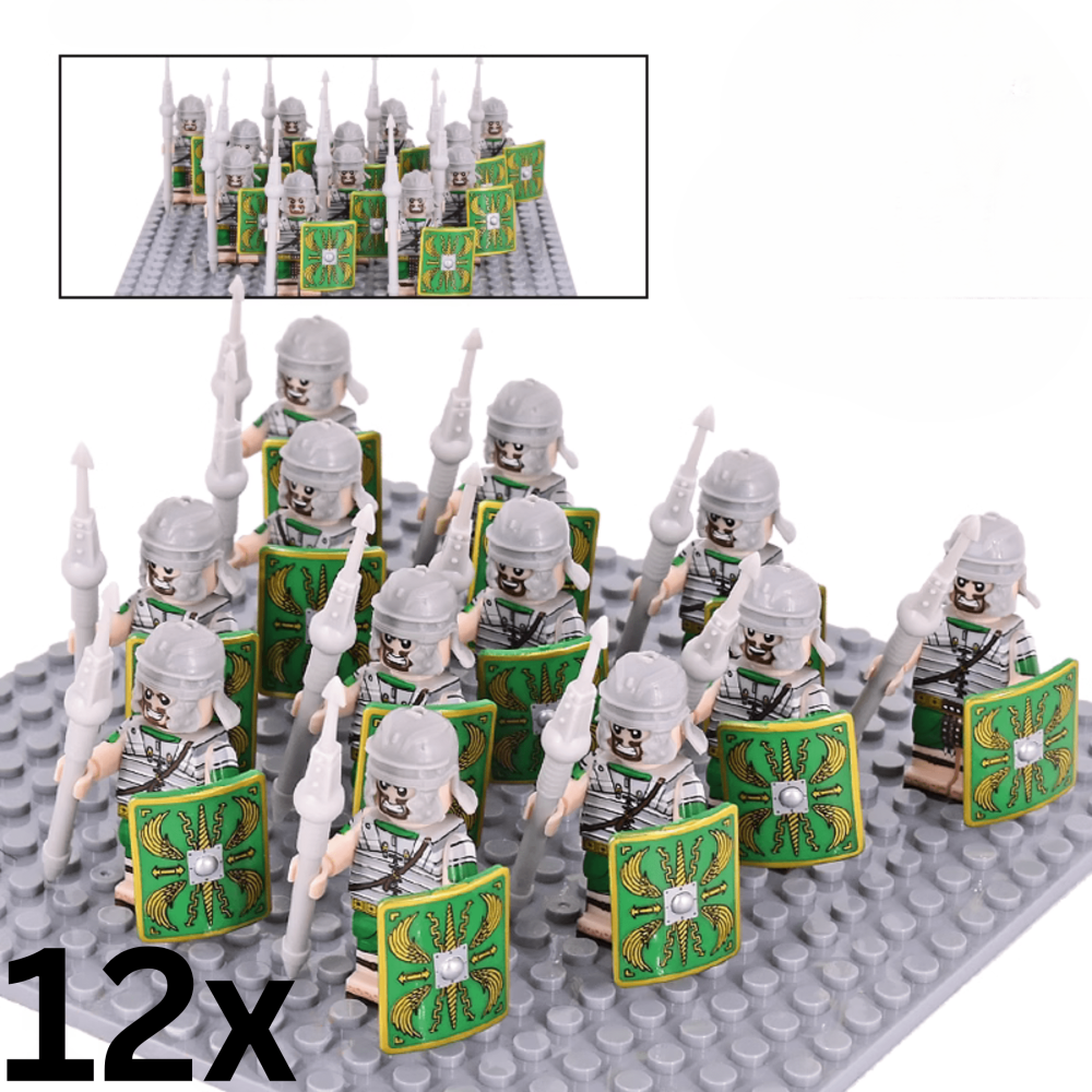 Roman Legionaries Green Cohort Block Figures Set of 12pcs