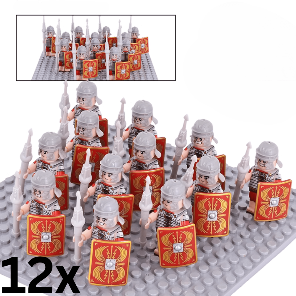 Roman Legionaries Red Cohort Block Figures Set