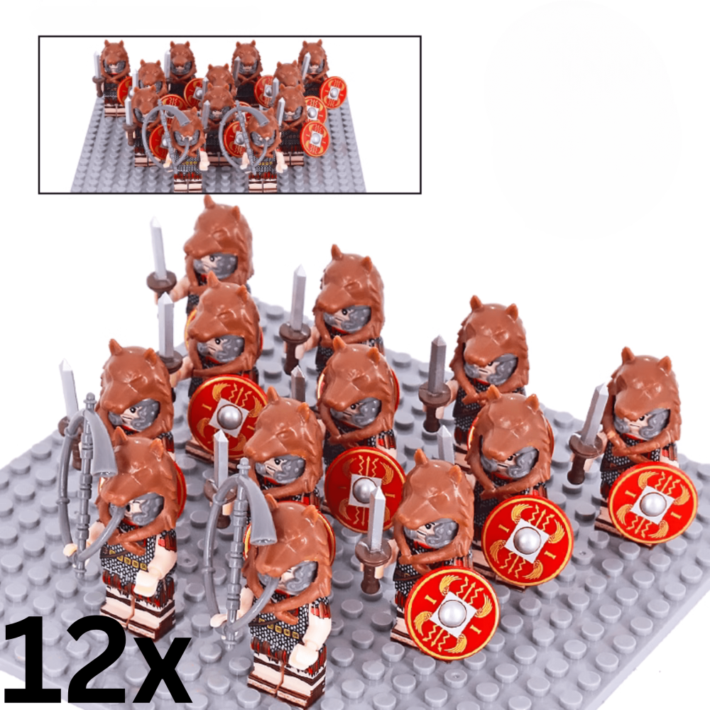 Roman Lion Skin Signifier Auxiliaries Block Figures Set of 12pcs