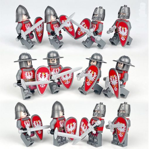 15th Century Polish Castle Knights Block Figures Set of 12pcs