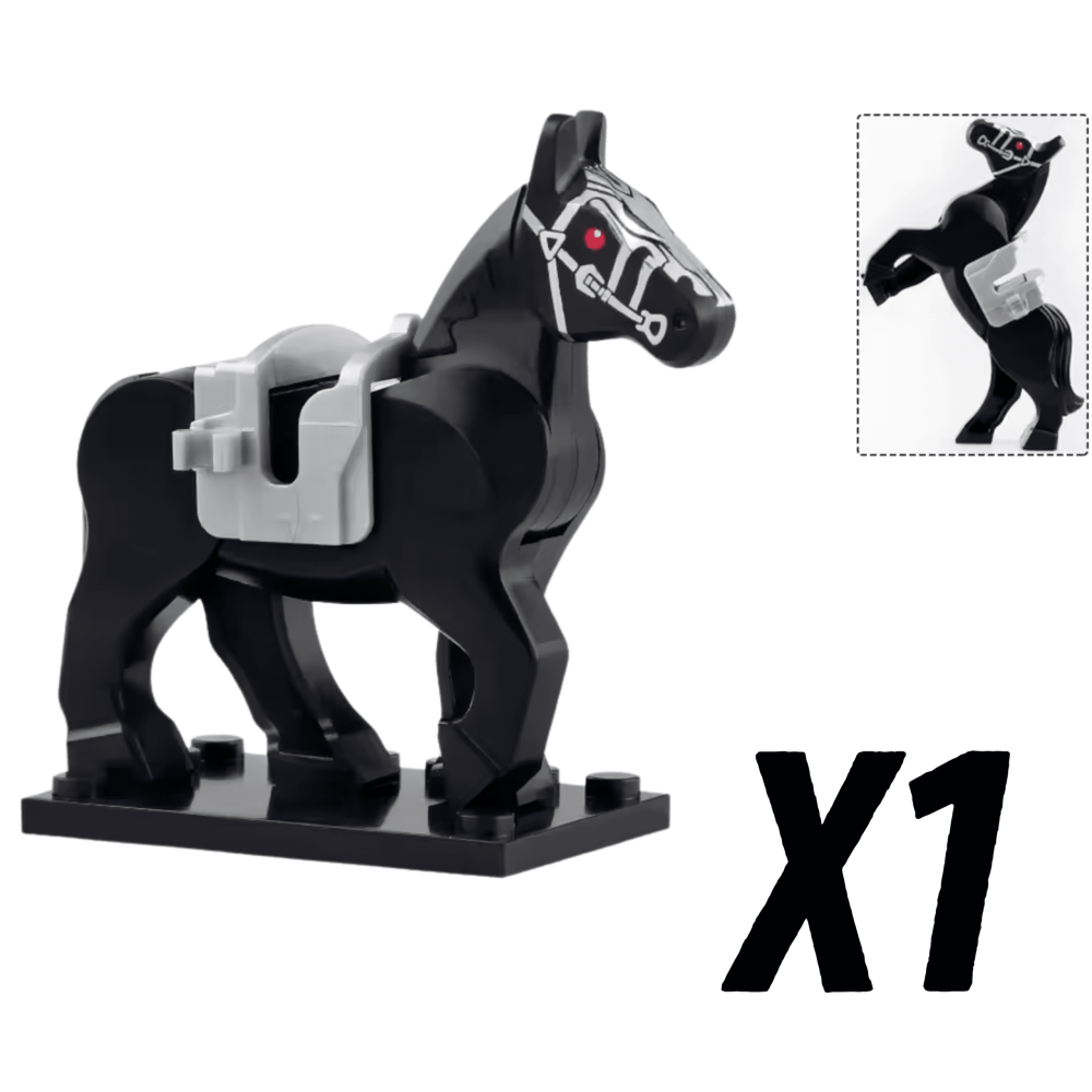 Medieval Knights Horses and Mounts Block Figures Style 2
