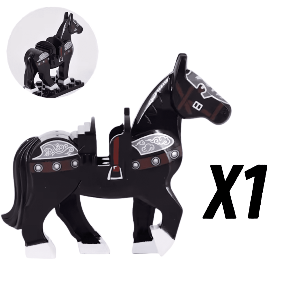 Medieval Knights Horses and Mounts Block Figures