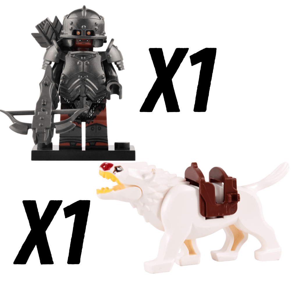 Lord the Rings Uruk-Hai Warg Rider Block Figures Set 22pcs