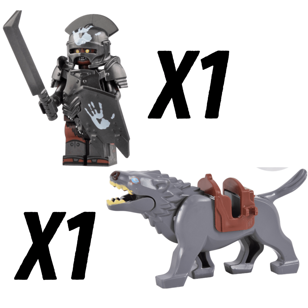 Lord the Rings Uruk-Hai Warg Rider Block Figures Set 22pcs