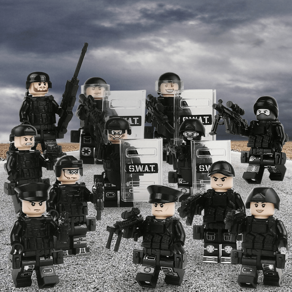 Assault Team Unit Block Figures Set