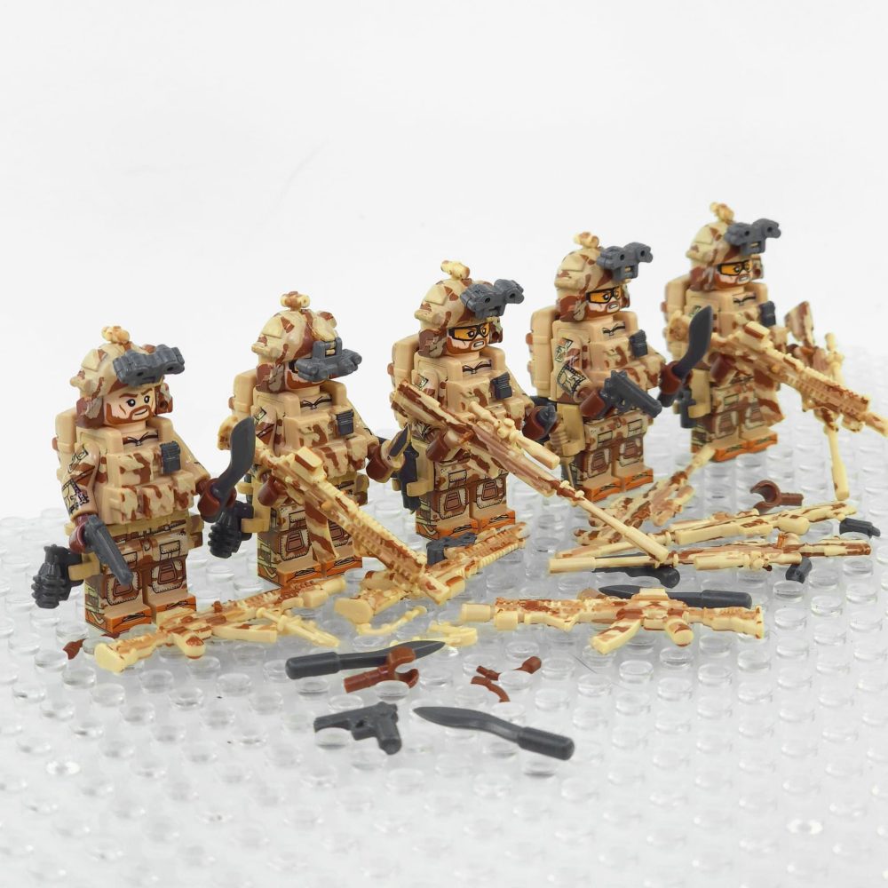 US Army Navy Seals Block Figures Set