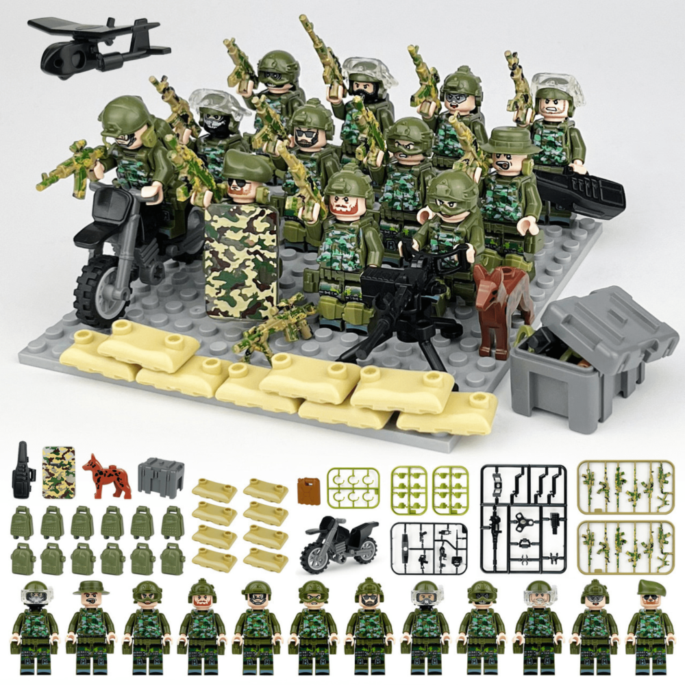 Special Ops Jungle Platoon Block Figures Set
