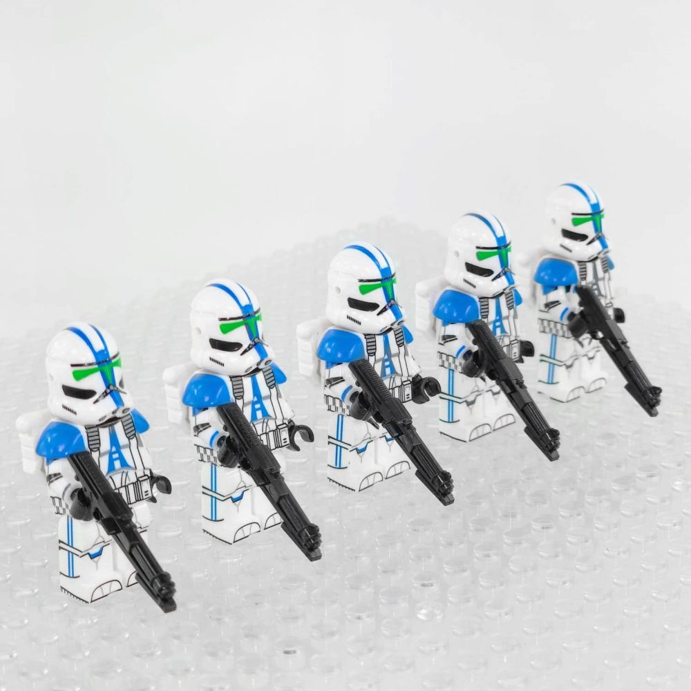 Space War Theme 501st Jetpack Clone Troopers Block Figures Set of 5pcs