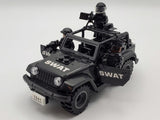 Swat Team & Jeep MOC Block Figures Set