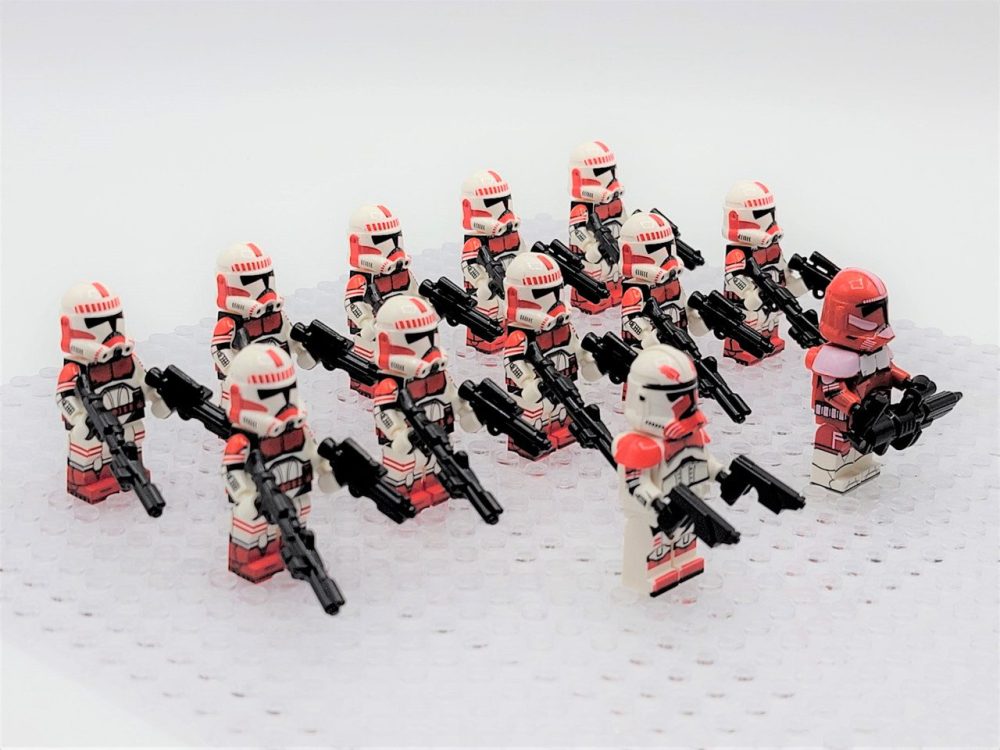 Space War Theme Coruscant Guard With Thorn and Commander Fox Block Figures Set