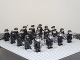 Swat Team Special Forces Riot Shields Block Figures Set of 24pcs With Assortment of