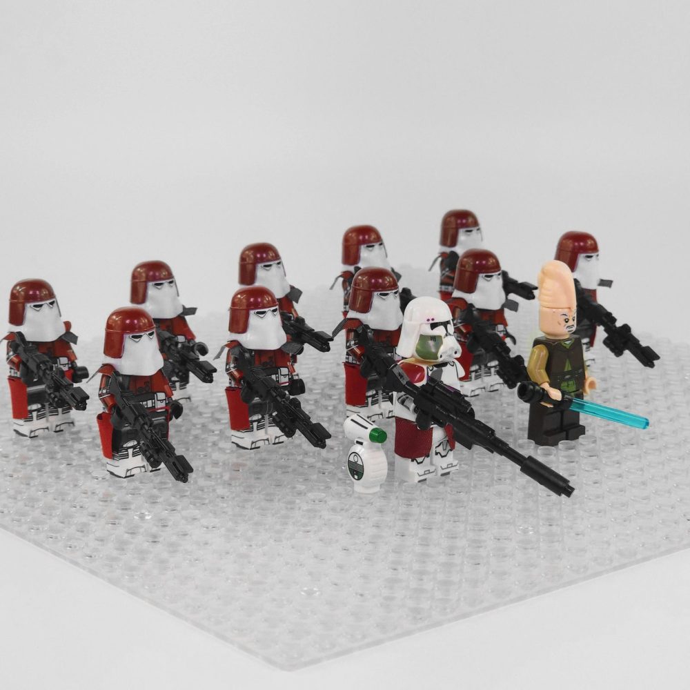 Space War Theme Ki-Adi-Mundi, Commander Bacara and Galactic Marines Block Figures Set