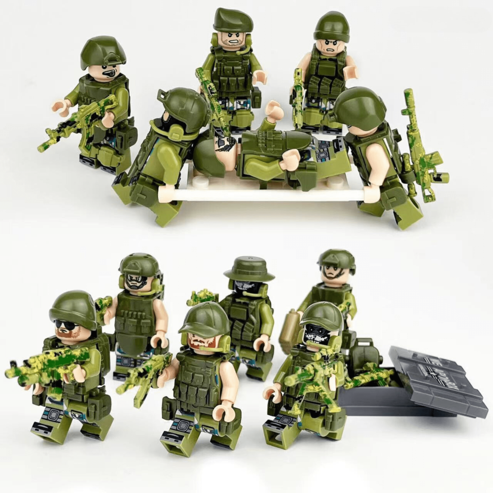 US Elite Jungle Patrol Unit Block Figures Set
