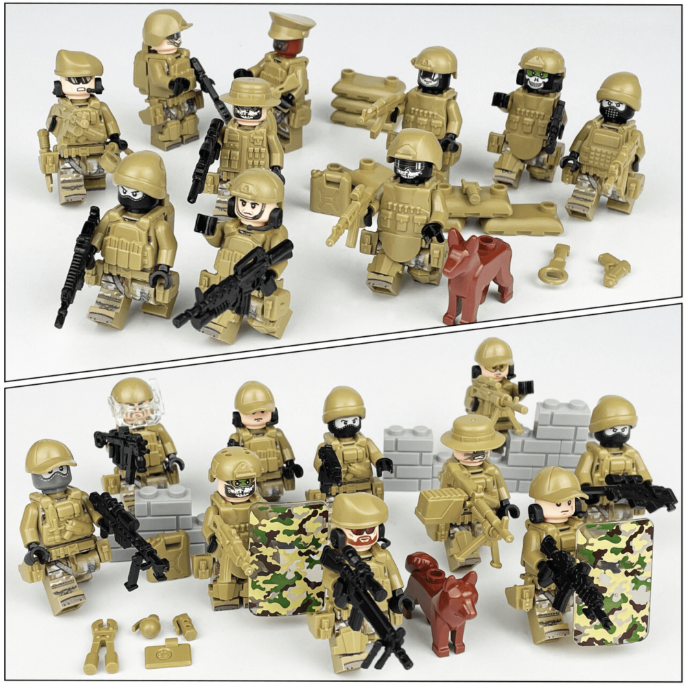 Desert Warfare Tactical Unit Block Figures Set