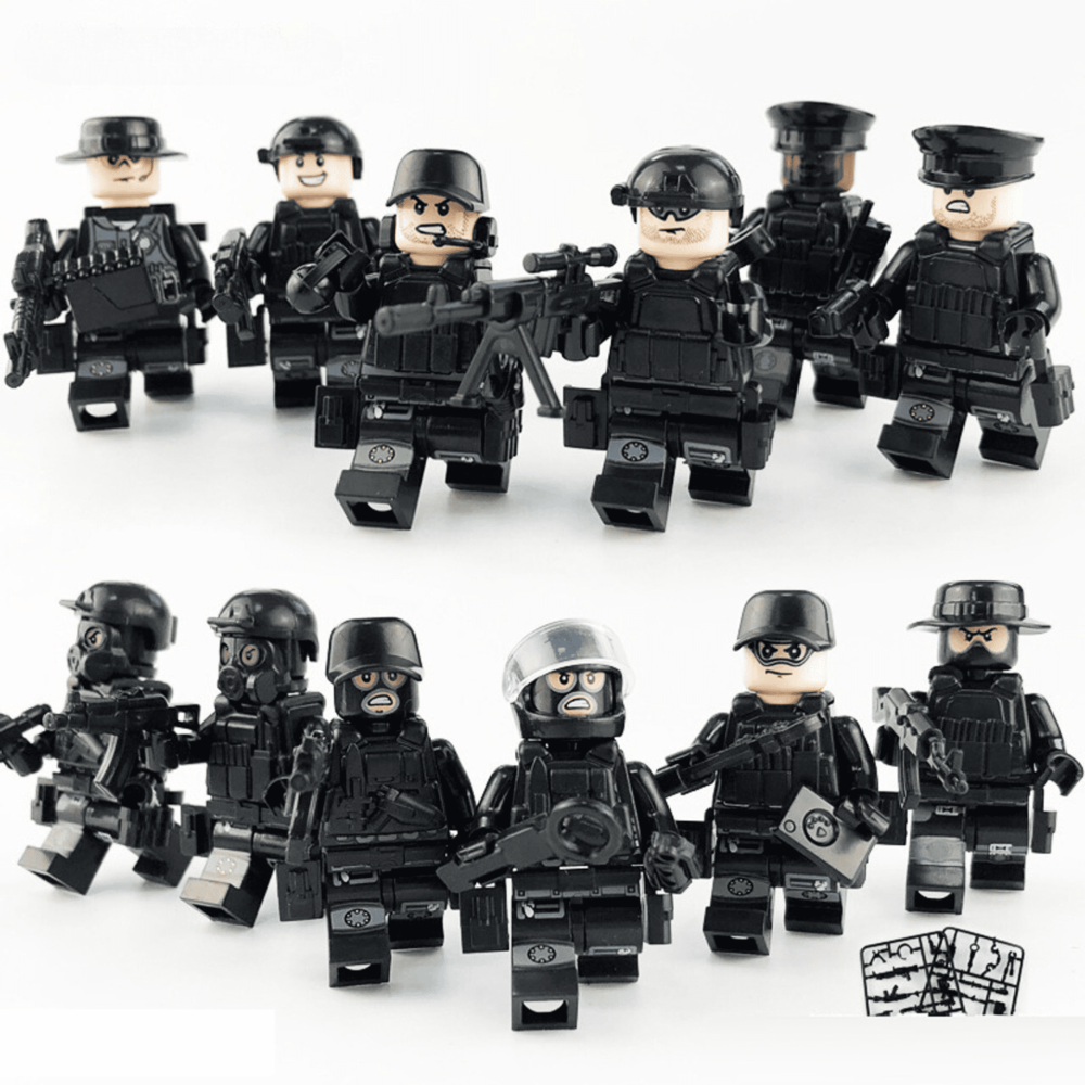 Special Operations SWAT Jeep Block Figures Set
