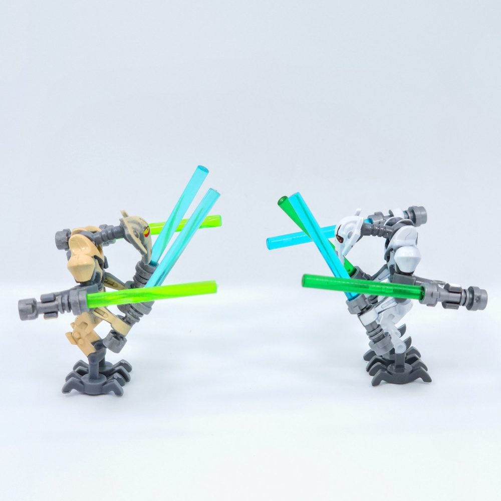 Space War Theme General Grievous Block Figures Including Lightsaber Weapons Accessories