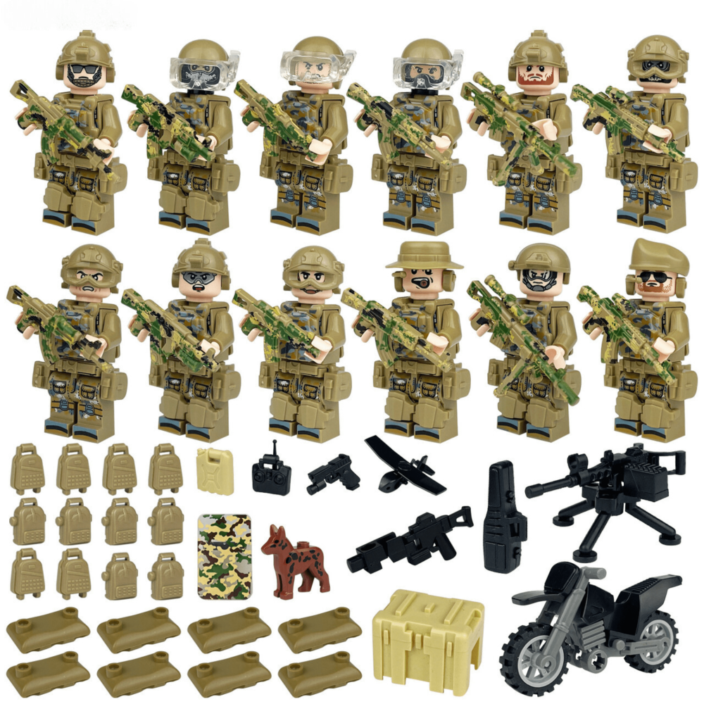 Special Operation Unit Block Figures Set