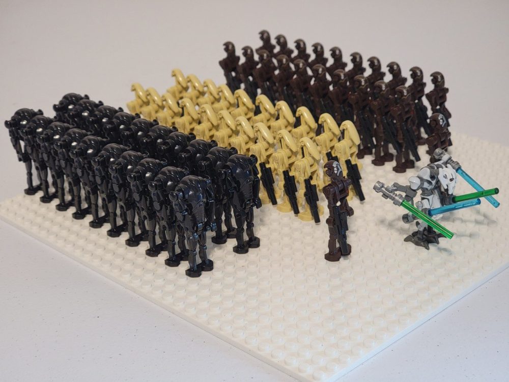 Space War Theme Battle Droid Army Block Figures Set of 63pcs With General Grievous