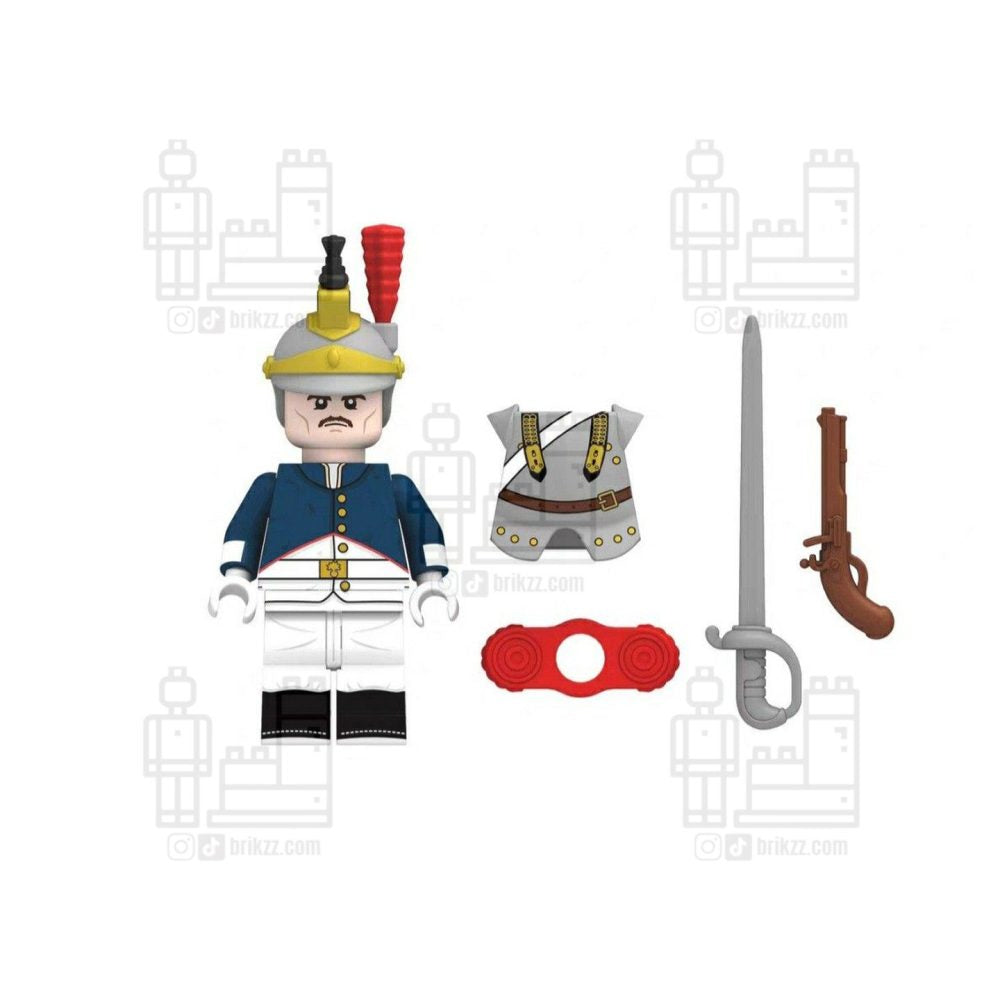 French Cuirassier Block Figures Set of 5pcs
