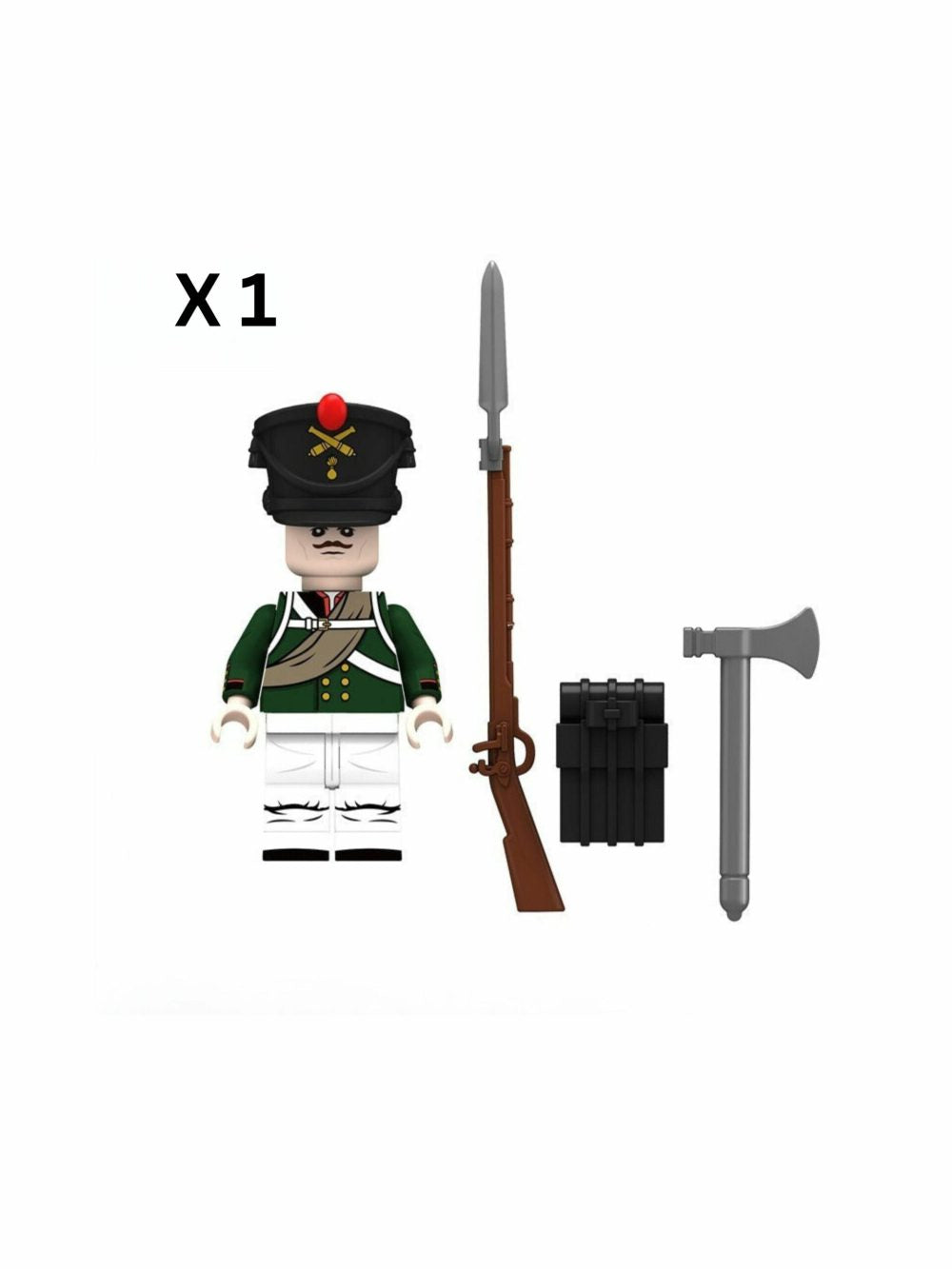 Napoleonic Wars Russian Artillery Infantry Block Figures Set