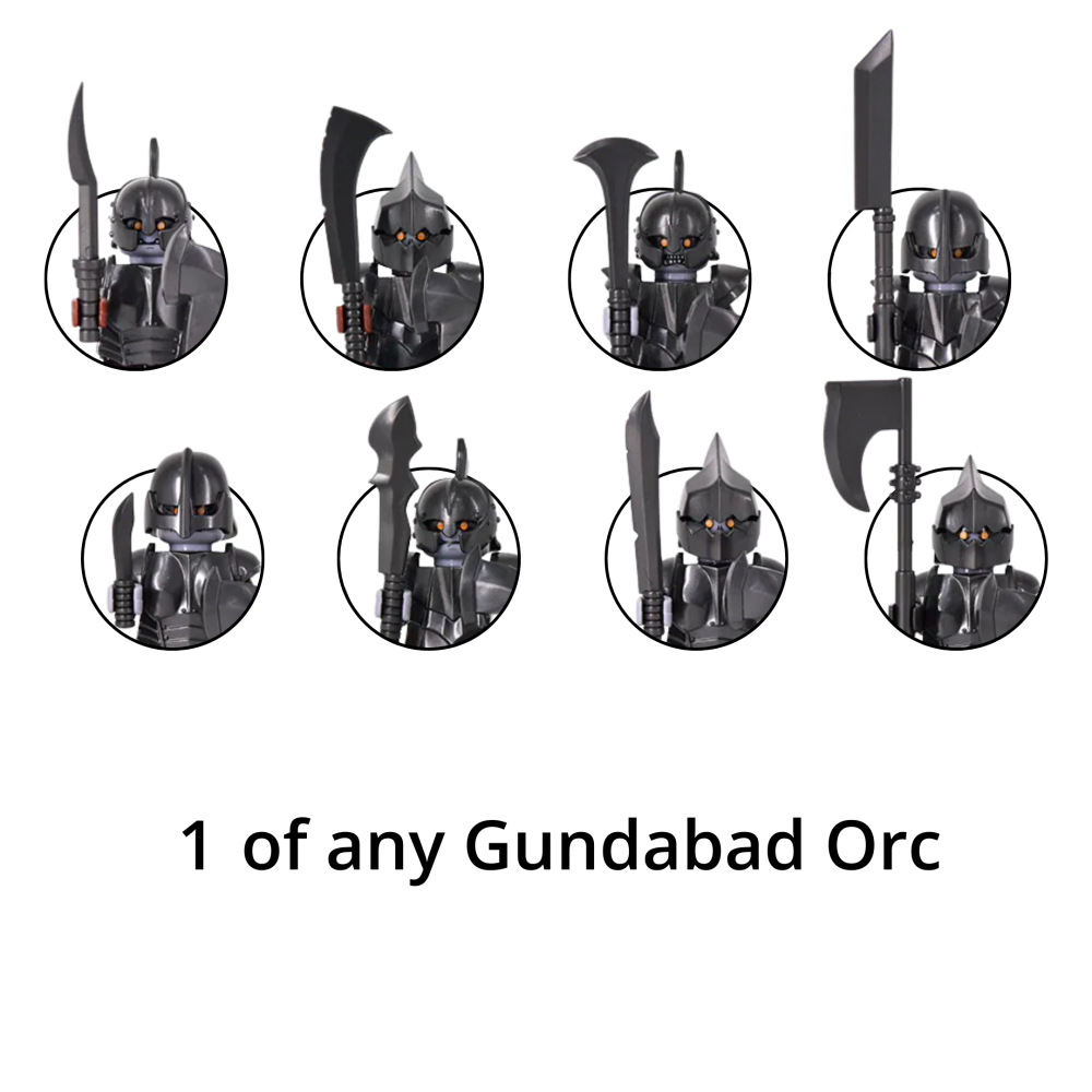 Lord the Rings Gundabad Orcs Block Figures Set