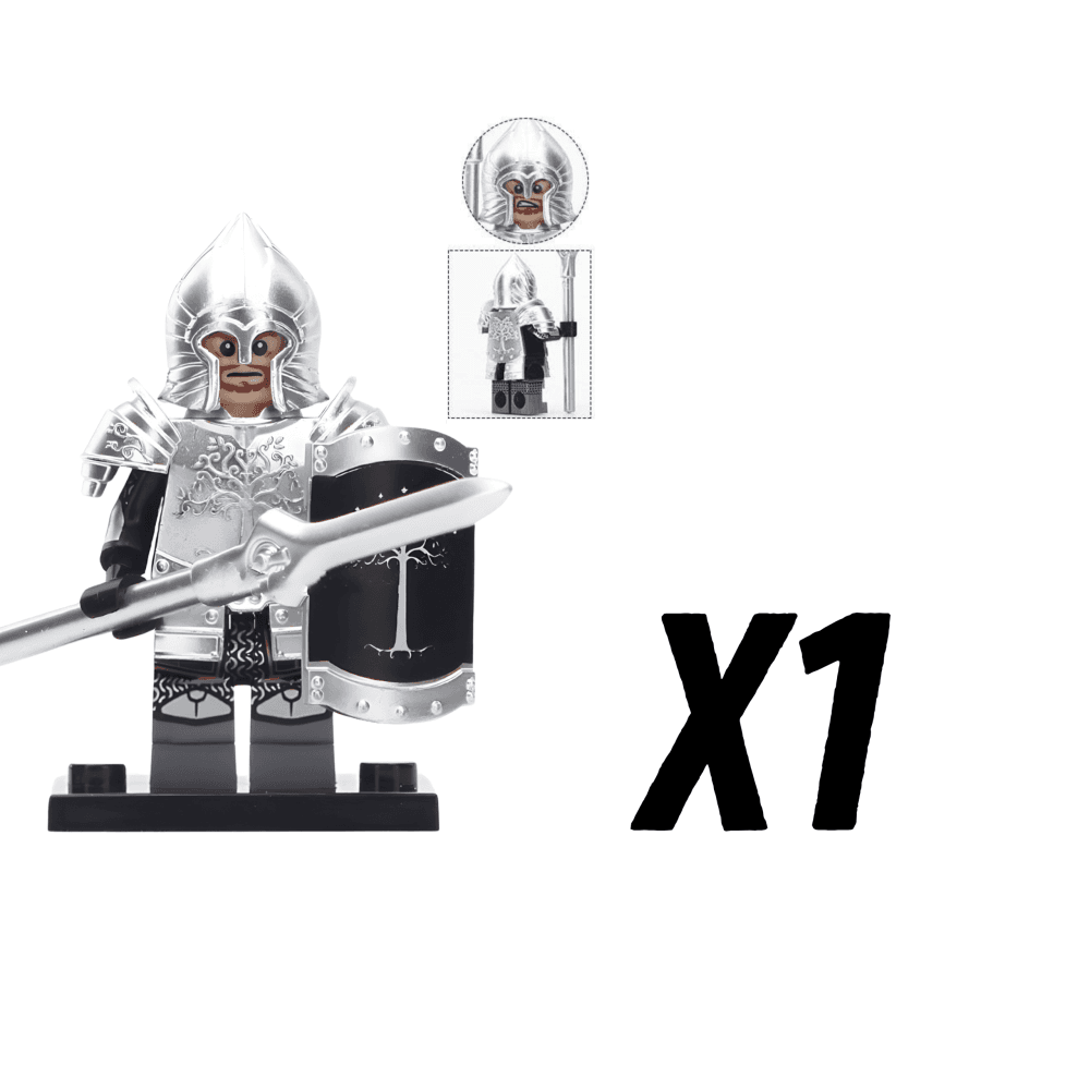 Lord the Rings Soldiers Gondor Spears Block Figures Set 5pcs