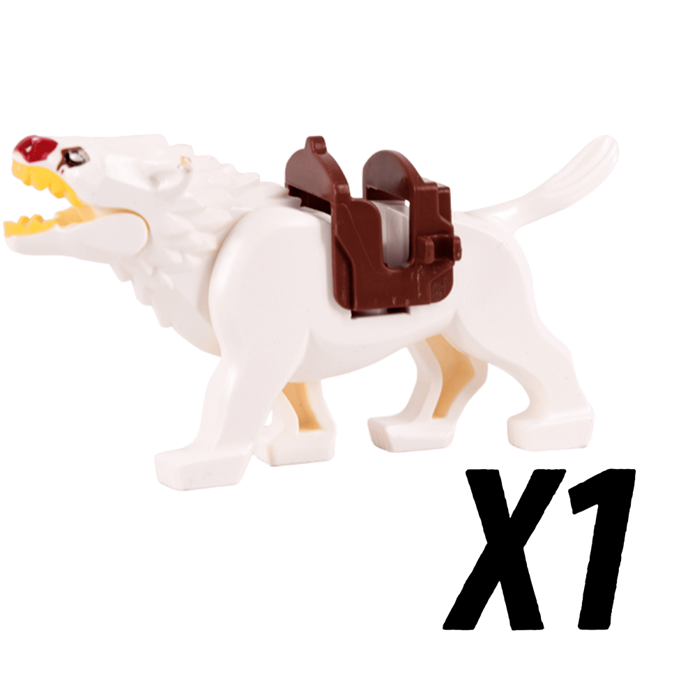 Lord of the RingsWhite Warg Mount Block Figures Set