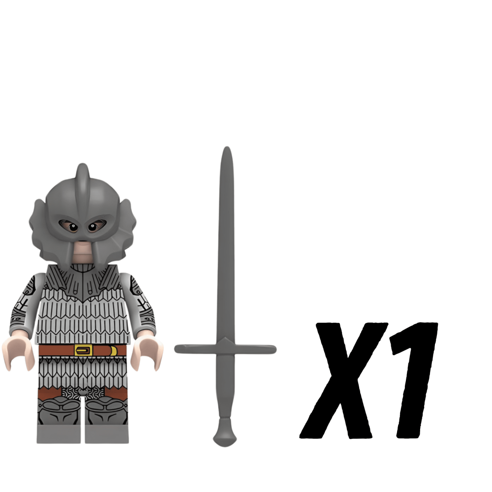 War of the Roses House of Lancaster Swordsman Block Figures