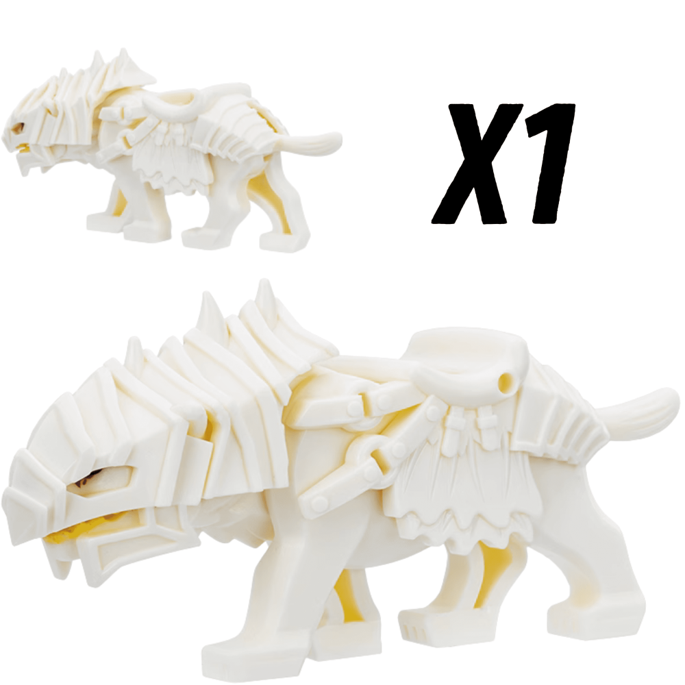 Lord of the Rings Armored Wargs (White) Block Figures Set