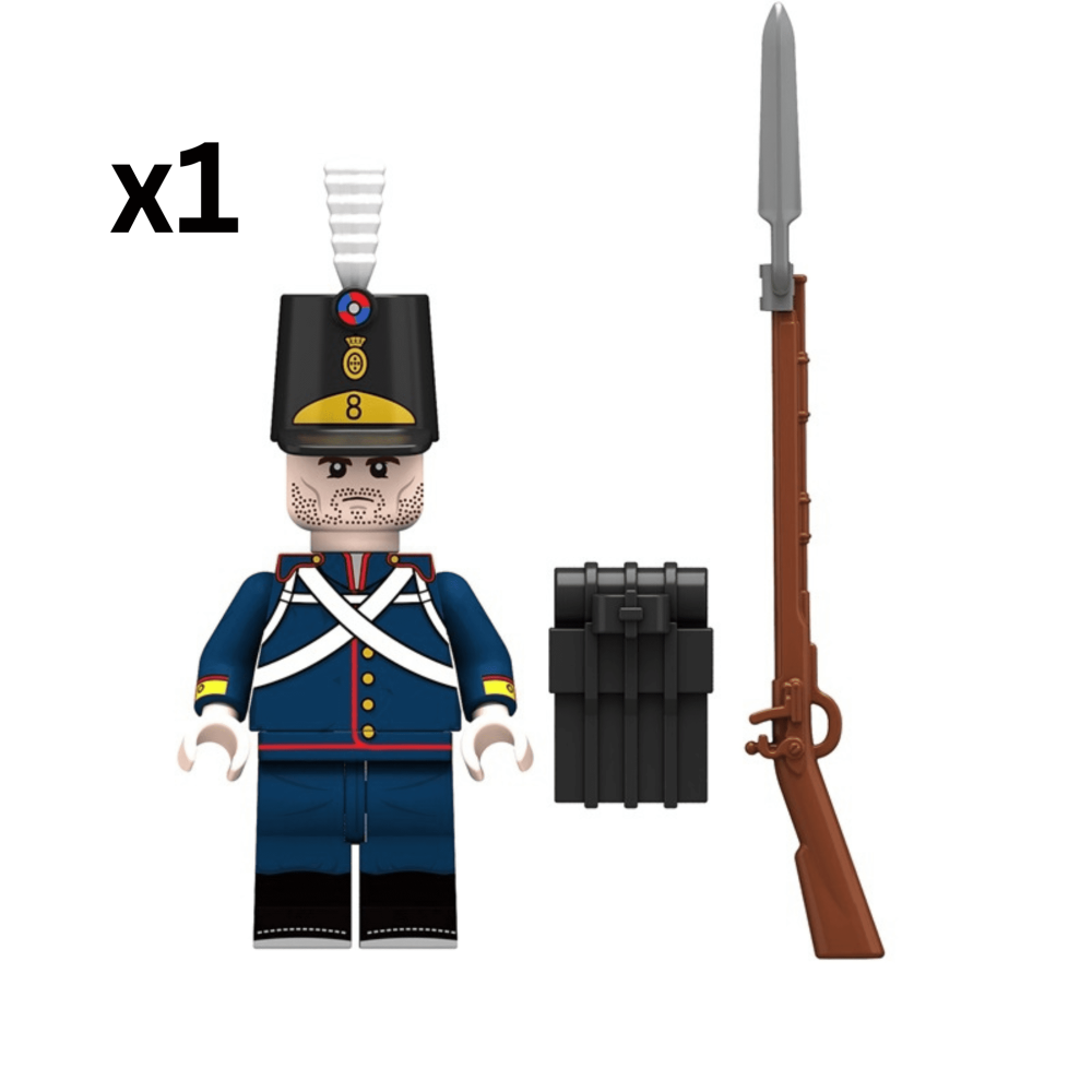 Napoleonic Wars Portuguese Line Infantry Block Figures Set of 10pcs