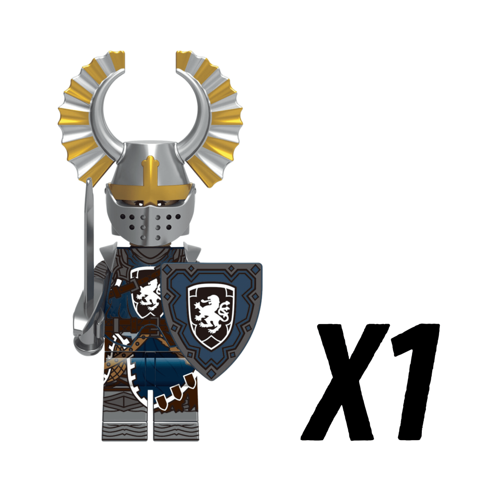 Crusades Knights Templar Lion Heart Knights Block Figures Set  With Sword and Shield