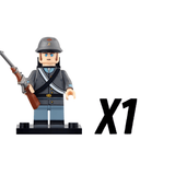 American Civil War Confederate Lone Star Guards Block Figures Set