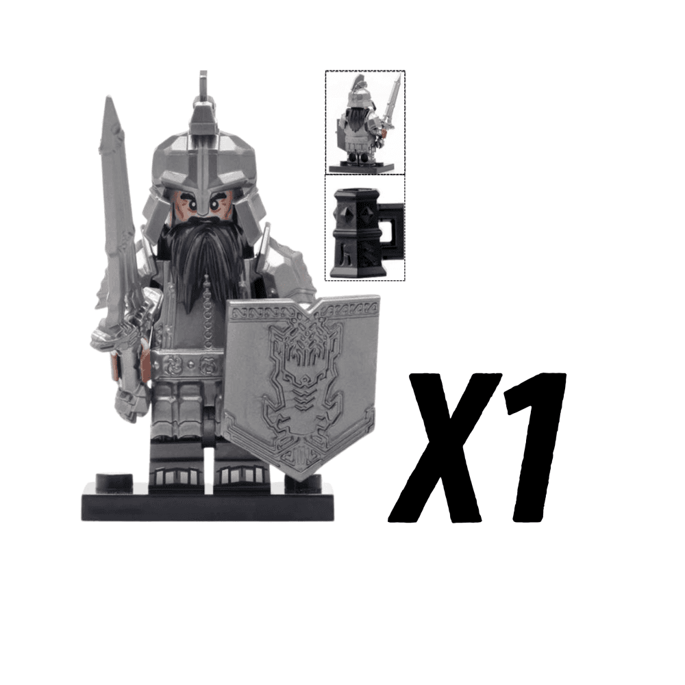 Lord the Rings Iron Hill Dwarves Great Swords Block Figures Set 10pcs