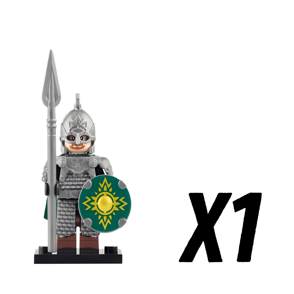 Lord the Rings Riders Rohan Lances Block Figures Set 10pcs
