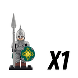 Lord the Rings Riders Rohan Lances Block Figures Set 10pcs