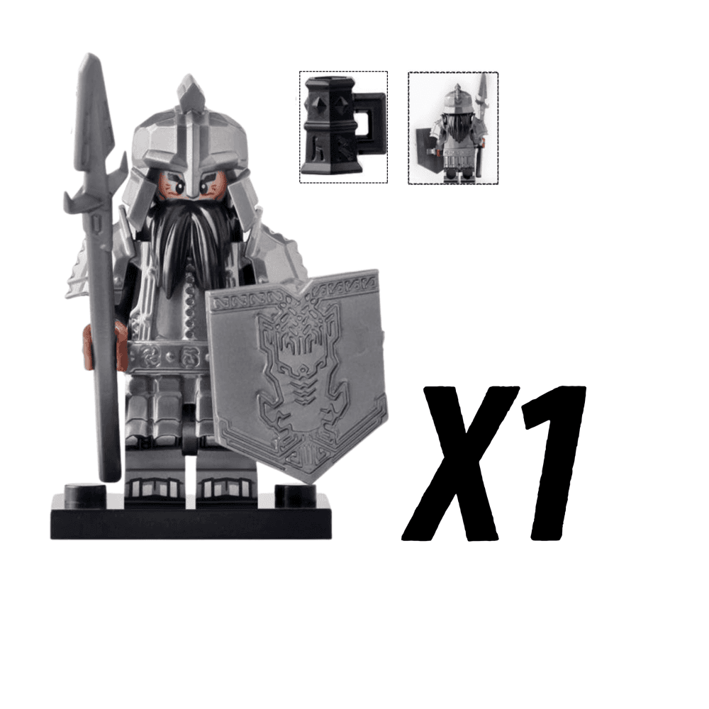 Lord the Rings Iron Hill Dwarves Spears Block Figures Set 10pcs