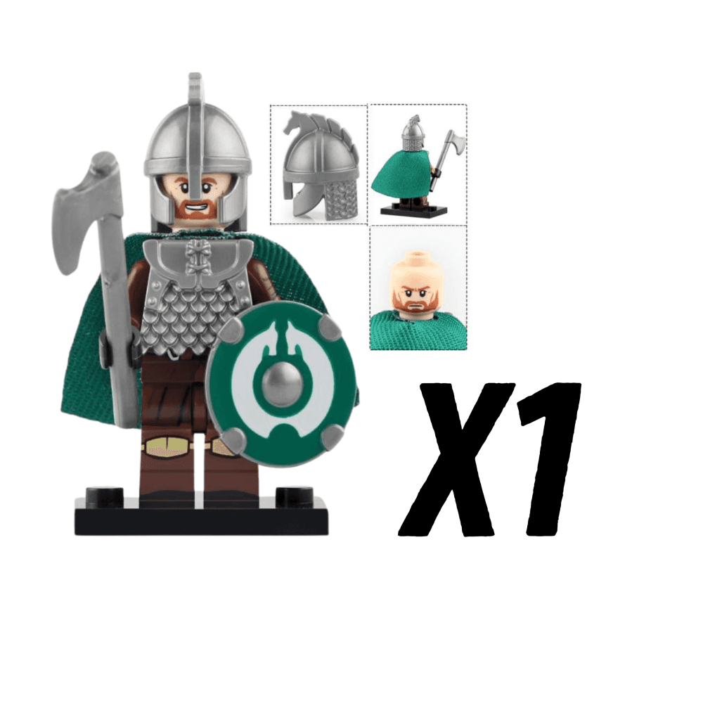 Lord the Rings Riders Rohan Axes Block Figures Set 10pcs