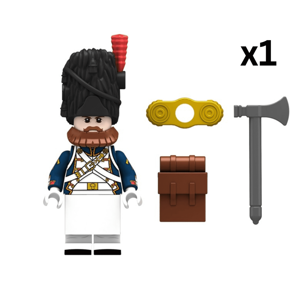 Napoleonic Wars French Sappers Block Figures Set of 10pcs