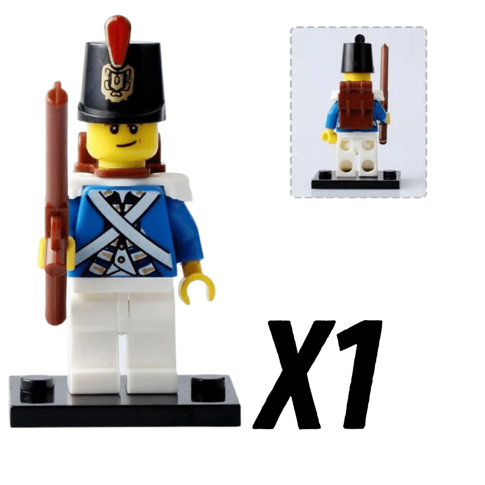Napoleonic Wars French Fusilier Infantry Block Figures Set of 10pcs