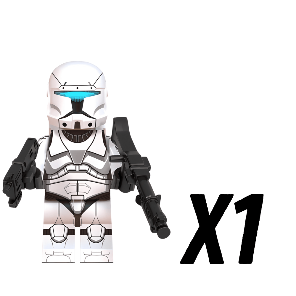 Space War Theme Rebublic Clone Commandos White Squad Block Figures Set of 10pcs
