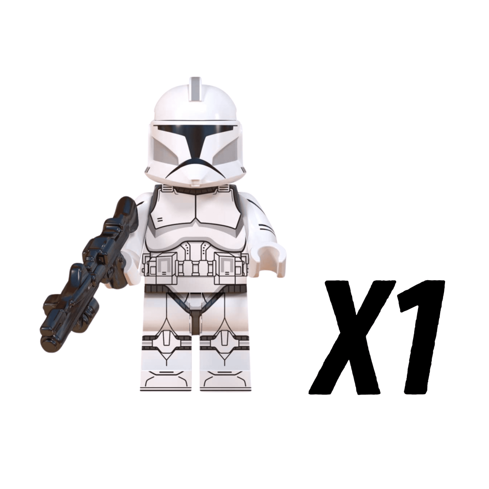 Space War Theme Phase 1 Clone Troopers With DC-15A Blaster Block Figures