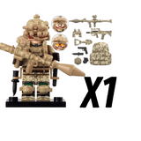 US Desert Strike Force Military Building Block Block Figures with Tactical Loadout