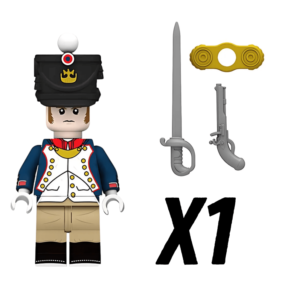 Napoleonic Wars Officer Of the French Infantry Block Figures Set of 5pcs
