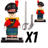 Napoleonic Wars Officer Of the Highland Infantry Block Figures Set of 5pcs