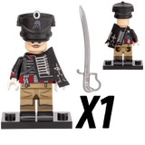 Napoleonic Wars Prussian Skeleton Hussars Block Figures Set of 5pcs